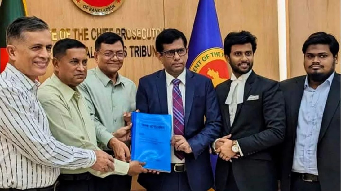 শেখ হাসিনার বিরুদ্ধে জুলাই গণহত্যা মামলার তদন্ত প্রতিবেদন দাখিল