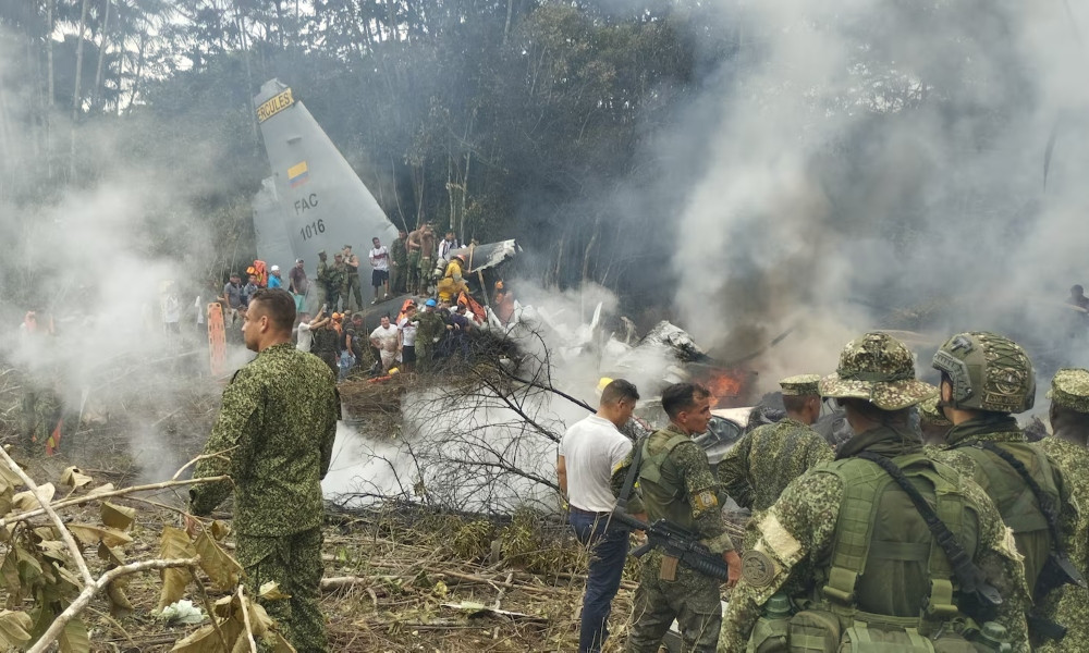 কলম্বিয়ায় সামরিক বিমান বিধ্বস্ত, নিহত ৬৬