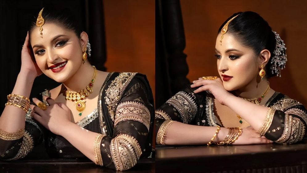 কালো ভিন্টেজ পোশাকে পরীমনির নতুন রূপ