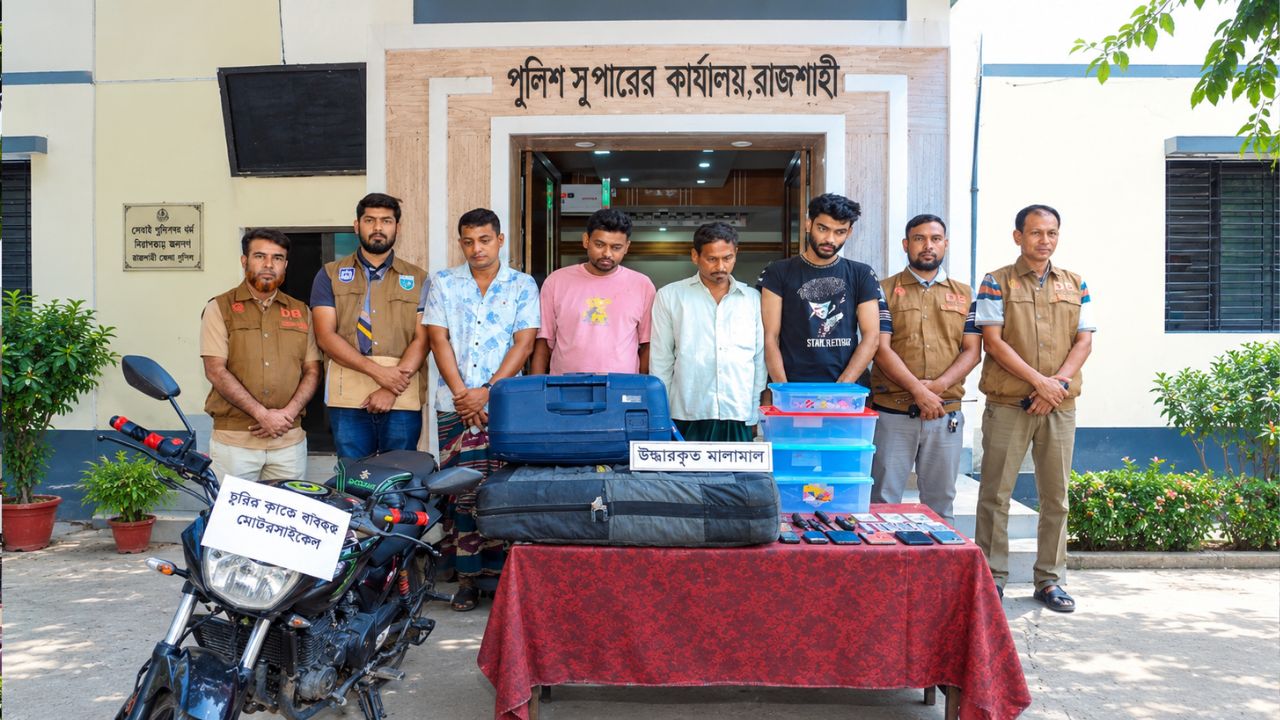রাজশাহীতে ক্রিকেটারদের চুরি যাওয়া ৮ লাগেজ উদ্ধার, আটক ৪