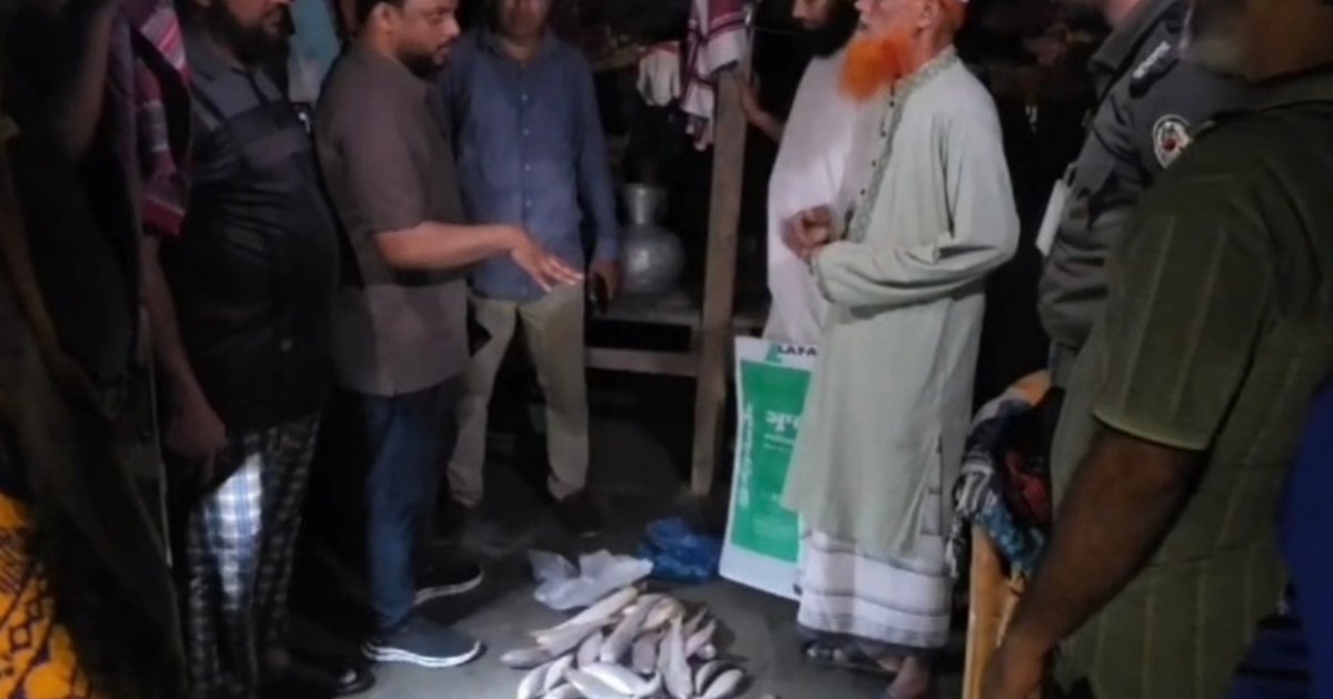 মা ইলিশের জব্দ মাছ বাড়ি নিলেন মাদ্রাসাশিক্ষক ও আরেকজন, গলাচিপায় ৮০ হাজার টাকা জরিমানা