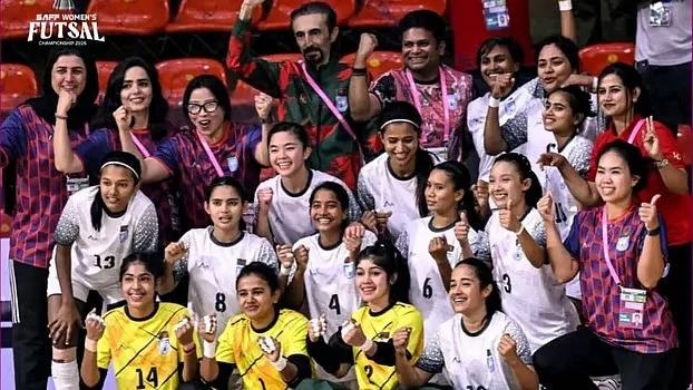 মালদ্বীপকে ১৪ গোলে উড়িয়ে সাফ ফুটসালের প্রথম আসরেই চ্যাম্পিয়ন বাংলাদেশ