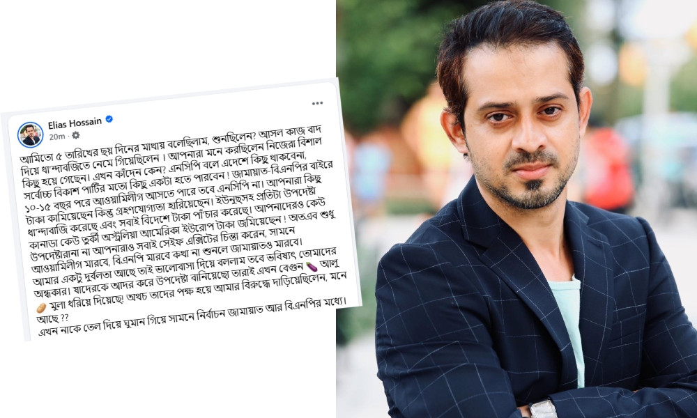 এনসিপি বলে এদেশে কিছু থাকবে না: সাংবাদিক ইলিয়াস