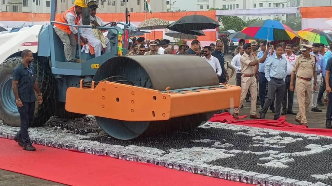 শুভেন্দু অধিকারী রোলার চালিয়ে ধ্বংস করলেন ৩ লাখ ১০ হাজার বোতল ফেনসিডিল