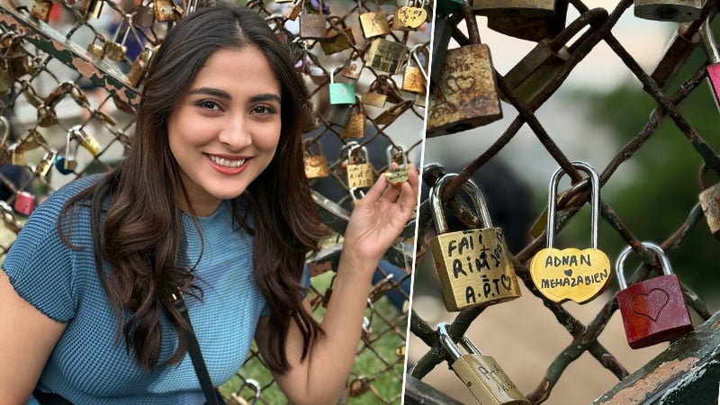 প্যারিসের সেতুতে স্বামীর নামে ‘প্রেম তালা’ লাগিয়ে এলেন মেহজাবীন