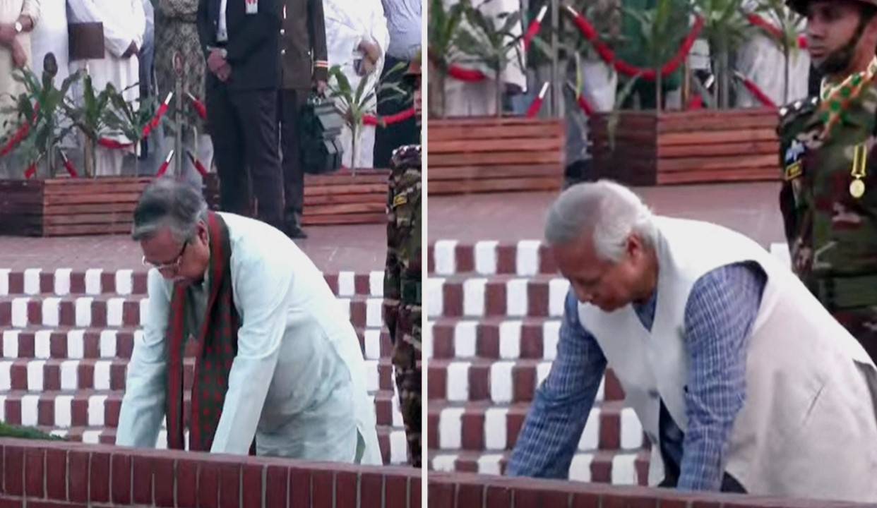 স্মৃতিসৌধে রাষ্ট্রপতি ও প্রধান উপদেষ্টার শ্রদ্ধা